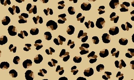 Leopard print design. Animal skin pattern. Vector illustration.のイラスト素材