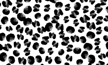 Leopard print. Animal skin pattern. Black leopard pattern. Panther skin background. Vector.のイラスト素材