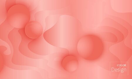 Coral color gradient. Pink fluid pattern. Coral background. Vector illustration.のイラスト素材