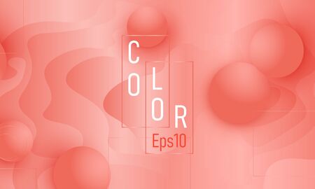 Coral background. Vector illustration. Coral color gradient. Pink fluid pattern.のイラスト素材