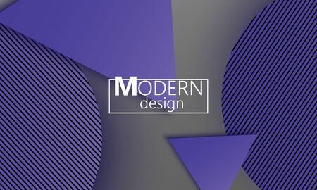 Geometric background. Material design. Minimal abstract cover. Creative colorful wallpaper. Trendy gradient poster. Vector illustration.のイラスト素材