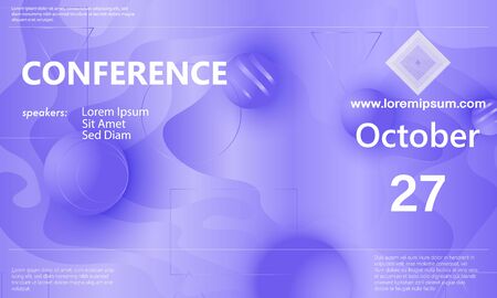 Conference design template. Business background. Colorful elements. Announcement conference. Abstract cover design. Vector illustration.のイラスト素材