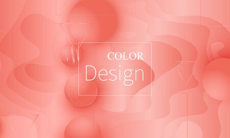Coral background. Vector illustration. Coral color gradient. Pink fluid pattern.のイラスト素材
