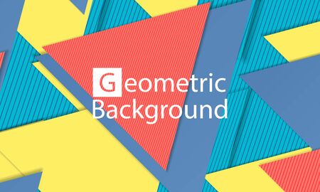 Modern material design. Geometric background. Cover layout template. 3d illustration. Abstract paper cut background. Vector.のイラスト素材