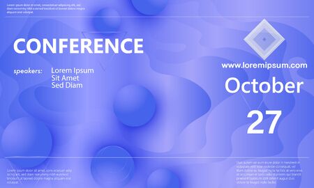 Conference design template. Business background. Colorful elements. Announcement conference. Abstract cover design. Vector illustration.のイラスト素材