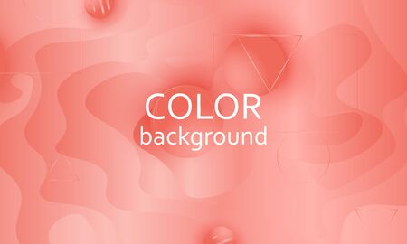Pink fluid pattern. Coral background. Vector illustration. Coral color gradient.のイラスト素材