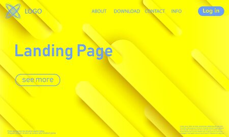 Landing page. Website template. Abstract background. Web design landing page. Trendy gradient poster. Vector illustration.のイラスト素材