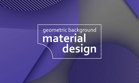 Geometric background. Material design. Minimal abstract cover. Creative colorful wallpaper. Trendy gradient poster. Vector illustration.のイラスト素材