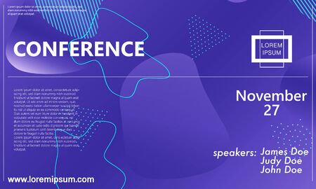 3d background. Conference design template. Colorful elements. Abstract cover design. Vector illustration.のイラスト素材