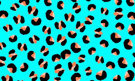 Leopard print design. Panther skin. Retro fabric pattern. Spotted fur texture. Animal print leopard. Vector illustration.のイラスト素材