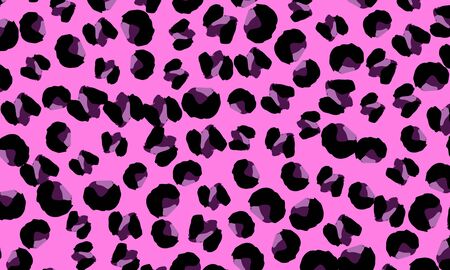 Leopard print design. Panther skin. Retro fabric pattern. Spotted fur texture. Animal print leopard. Vector illustration.のイラスト素材