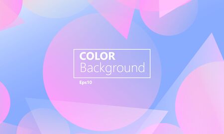 Geometric background. Minimal abstract cover design. Creative colorful wallpaper. Trendy gradient poster. Vector illustration.のイラスト素材