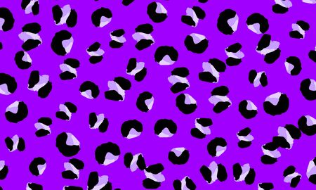 Leopard print design. Panther skin. Retro fabric pattern. Spotted fur texture. Animal print leopard. Vector illustration.のイラスト素材