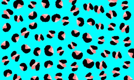 Leopard print design. Panther skin. Retro fabric pattern. Spotted fur texture. Animal print leopard. Vector illustration.のイラスト素材