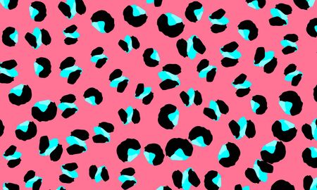 Leopard print design. Panther skin. Retro fabric pattern. Spotted fur texture. Animal print leopard. Vector illustration.のイラスト素材