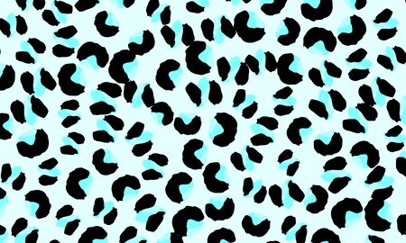 Leopard print design. Panther skin. Retro fabric pattern. Spotted fur texture. Animal print leopard. Vector illustration.のイラスト素材