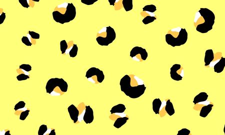 Leopard print design. Panther skin. Retro fabric pattern. Spotted fur texture. Animal print leopard. Vector illustration.のイラスト素材