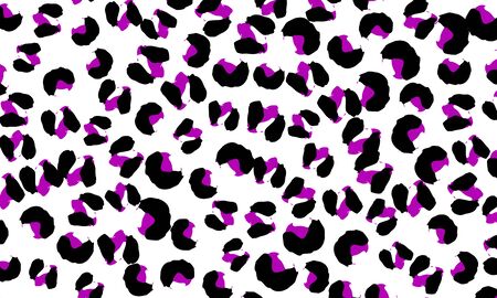 Leopard print design. Spotted fur texture. Panther skin. Retro fabric pattern. Animal print leopard. Vector illustration.のイラスト素材