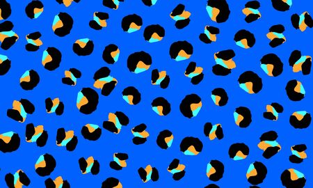 Leopard print design. Spotted fur texture. Panther skin. Retro fabric pattern. Animal print leopard. Vector illustration.のイラスト素材