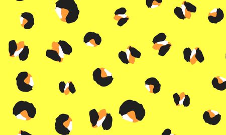 Leopard print design. Panther skin. Retro fabric pattern. Spotted fur texture. Animal print leopard. Vector illustration.のイラスト素材