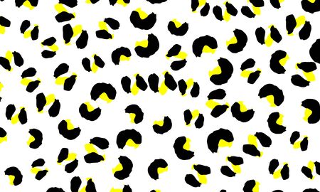 Leopard print design. Panther skin. Retro fabric pattern. Spotted fur texture. Animal print leopard. Vector illustration.のイラスト素材