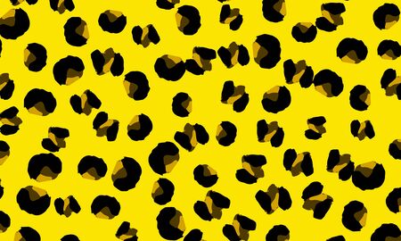 Leopard print design. Panther skin. Retro fabric pattern. Spotted fur texture. Animal print leopard. Vector illustration.のイラスト素材