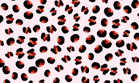 Leopard print design. Spotted fur texture. Panther skin. Retro fabric pattern. Animal print leopard. Vector illustration.のイラスト素材