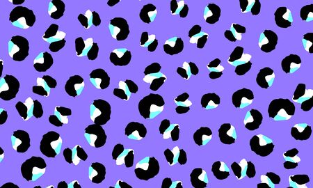 Leopard print design. Panther skin. Retro fabric pattern. Spotted fur texture. Animal print leopard. Vector illustration.のイラスト素材