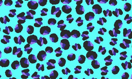 Leopard print design. Spotted fur texture. Panther skin. Retro fabric pattern. Animal print leopard. Vector illustration.のイラスト素材