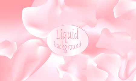 Pink background. Cosmetic products background. Abstract liquid pattern. Vector illustration. Fluid pink pattern.のイラスト素材
