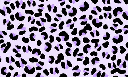 Leopard print. Violet design. Animal skin pattern. Vector illustration.のイラスト素材