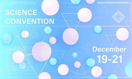 Science convention. Conference design template. Business background. Colorful elements. Announcement conference. Abstract cover design. Vector illustration.のイラスト素材