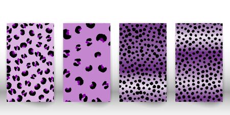Leopard print design. Spotted fur texture. Panther skin. Retro fabric pattern. Animal print leopard. Vector illustration.のイラスト素材