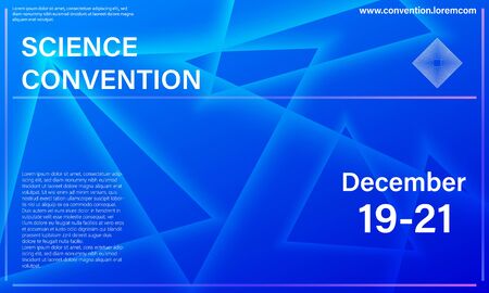 Conference design template. Science convention. Business background. Colorful elements. Announcement conference. Abstract cover design. Vector illustration.のイラスト素材