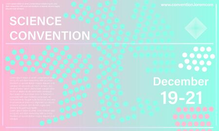Poster. Conference design template. Business background. Colorful elements. Announcement conference. Abstract cover design. Vector illustration.のイラスト素材