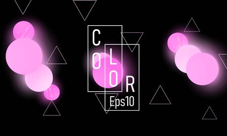 3d background. Neon pattern. Color geometric shapes. Vector. Soft background.のイラスト素材