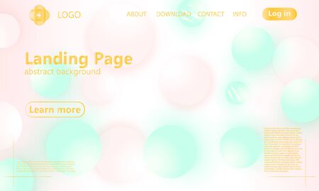 Landing page template. Trendy geometric background. Colorful shapes composition.のイラスト素材
