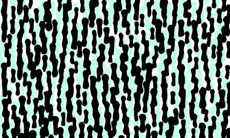 Ink brush strokes. Abstract irregular stripes pattern. Black and white halftone. Monochrome vector.