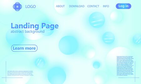 Landing page template. Trendy geometric background. Colorful shapes composition.のイラスト素材