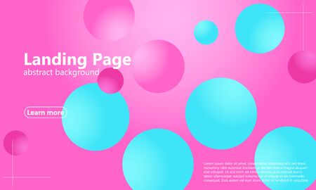 Minimal geometric background. Landing page. Trendy Colorful wallpaper.のイラスト素材
