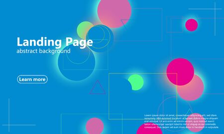 Minimal geometric background. Landing page. Trendy Colorful wallpaper.のイラスト素材
