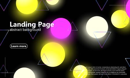 3d background. Neon pattern. Color geometric shapes. Vector. Soft background.のイラスト素材