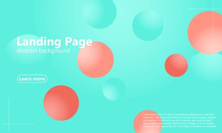 Minimal geometric background. Landing page. Trendy Colorful wallpaper.のイラスト素材