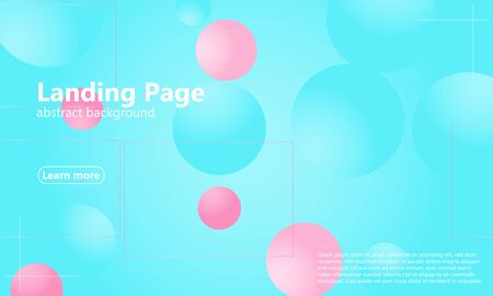 Minimal geometric background. Landing page. Trendy Colorful wallpaper.のイラスト素材