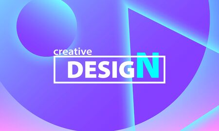 Abstract background colorful. Modern material design. Cover layout template. 3d illustration. Vector. Geometric abstract colorful background.のイラスト素材
