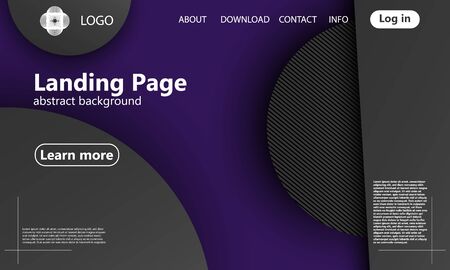 Cover design. Landing page. Geometric background. Minimal abstract cover design. Creative colorful wallpaper. Trendy gradient poster. Vector illustration.のイラスト素材