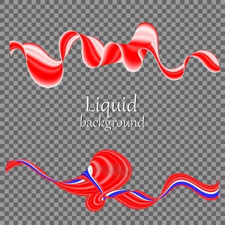 Flow shapes design. Liquid wave background. Abstract 3d flow shape.のイラスト素材