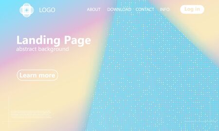 Cover design. Landing page. Geometric background. Minimal abstract cover design. Creative colorful wallpaper. Trendy gradient poster. Vector illustration.のイラスト素材