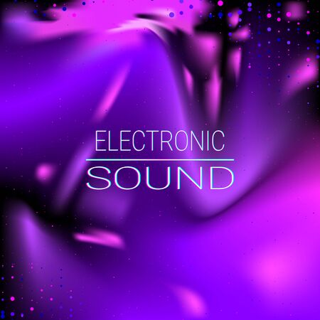 Color particles. Neon poster. Big data. Futuristic Visualization. 3d wave. Virtual flow. Digital sound. Vector illustration. Abstract colorful neon poster.のイラスト素材