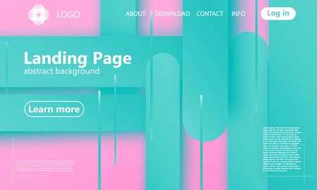 Cover design. Landing page. Geometric background. Minimal abstract cover design. Creative colorful wallpaper. Trendy gradient poster. Vector illustration.のイラスト素材